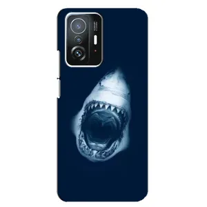Силиконовый бампер с картинкой животных для Xiaomi 11T / 11T Pro (Пасть Акулы)