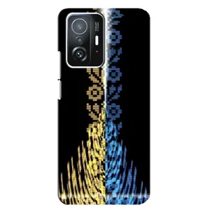 Силиконовый Чехол на Xiaomi 11T / 11T Pro (Патриотическая вышиванка)