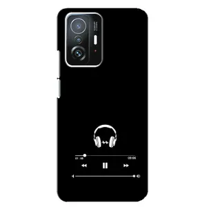 Чехол с картинками на черном фоне для Xiaomi 11T / 11T Pro (Плеер)