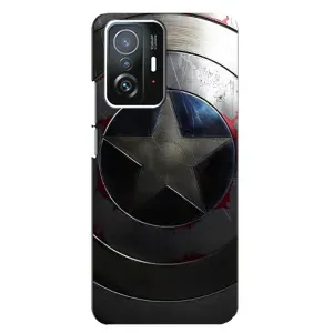Чехол с Щитом Капитана Америки на Xiaomi 11T / 11T Pro (Ретро Щит Капитана)