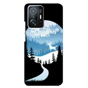 Силиконовый бампер на рождество для Xiaomi 11T / 11T Pro (Рождественский Олень)