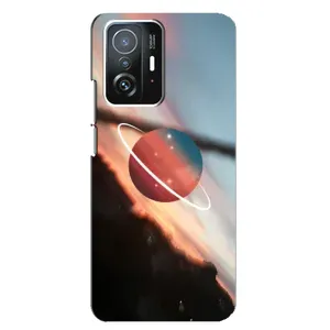 Чехол (ТПУ) с планетами на Xiaomi 11T / 11T Pro (Сатурн)