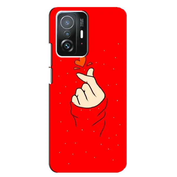 Чехол с рисунком «Сердце на красном» для Xiaomi 11T / 11T Pro Чехол с рисунком «Сердце на красном» для Xiaomi 11T / 11T Pro