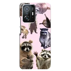 Силиконовый Чехол с Енотами на Xiaomi 11T / 11T Pro (Смешные Еноты)
