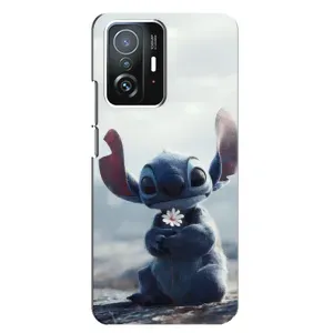 Чехол с рисунком Стич для Xiaomi 11T / 11T Pro (Стич с цветочком)