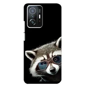 Силиконовый Чехол с Енотами на Xiaomi 11T / 11T Pro (Стильный Енот)