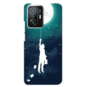 Чехол (ТПУ) с планетами на Xiaomi 11T / 11T Pro (To The moon)