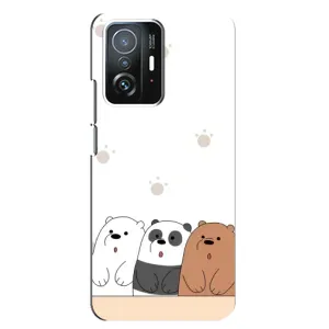 Чехлы с изображением разных животных для Xiaomi 11T / 11T Pro (Удивленные медвеженки)