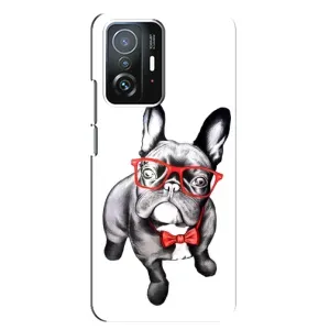 Бампер для Xiaomi 11T / 11T Pro с картинкой "Песики" (В очках)