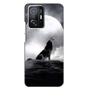 Чехол с Волком на Xiaomi 11T / 11T Pro (Волк и луна)