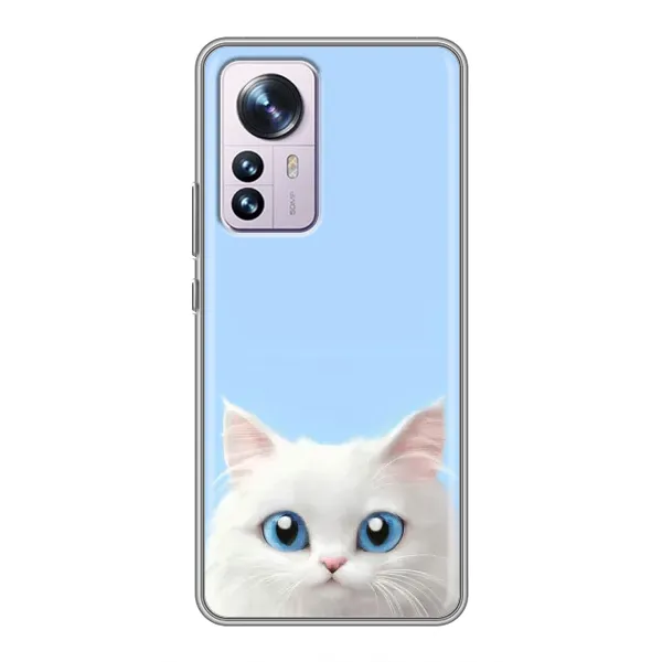 Чехол с рисунком «Белый кот» для Xiaomi 12 / 12X Чехол с рисунком «Белый кот» для Xiaomi 12 / 12X