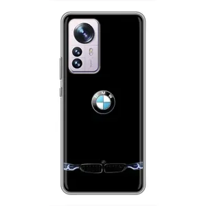 Силиконовый бампер с картинкой машины на Xiaomi 12 / 12X (Черный BMW)