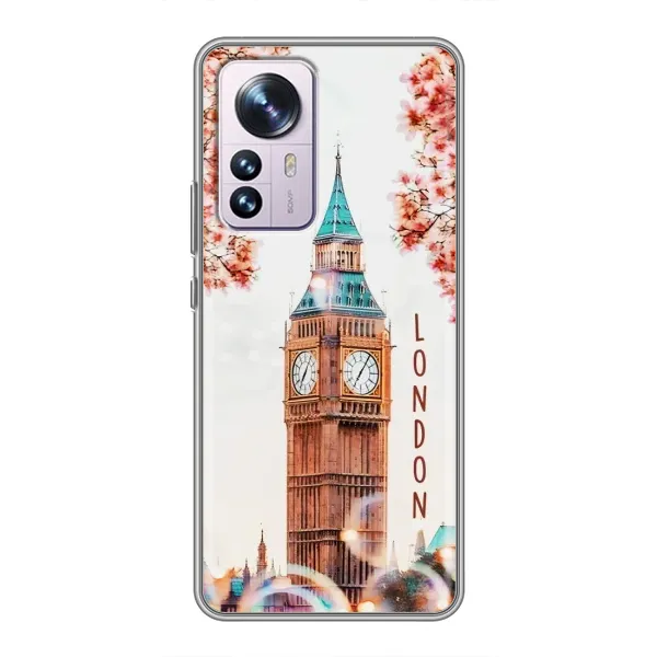 Чехол с рисунком «Часы Лондон» для Xiaomi 12 / 12X Чехол с рисунком «Часы Лондон» для Xiaomi 12 / 12X