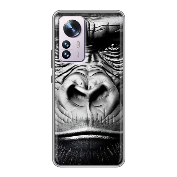 Чехол с рисунком «Черная обезьяна» для Xiaomi 12 / 12X Чехол с рисунком «Черная обезьяна» для Xiaomi 12 / 12X