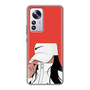 Силіконовый Чохол на Xiaomi 12 / 12X з картинкой Модных девушек (Дівчина Nike)