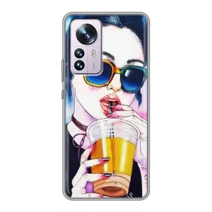 Чохол з картинкою Модні Дівчата Xiaomi 12 / 12X (Дівчина з коктейлем)