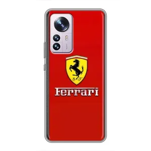 Силиконовый бампер с картинкой машины на Xiaomi 12 / 12X (Ferrari Logo)