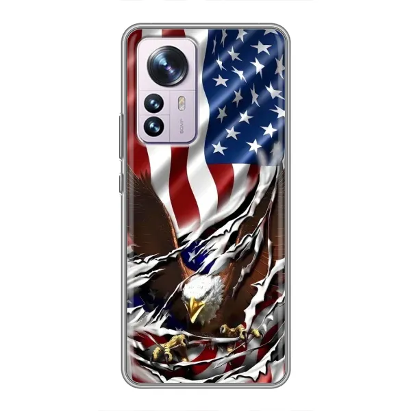Чехол с рисунком «Флаг USA» для Xiaomi 12 / 12X Чехол с рисунком «Флаг USA» для Xiaomi 12 / 12X