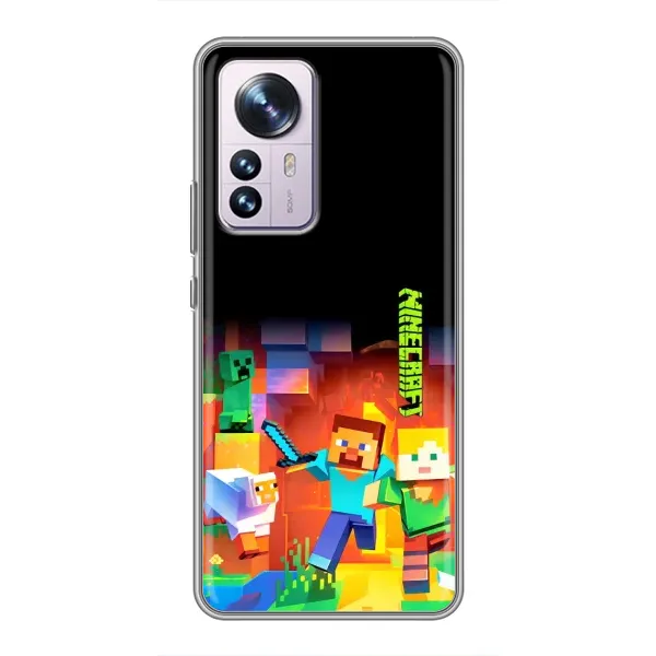Чехол с рисунком «Герой Майнкрафт» для Xiaomi 12 / 12X
