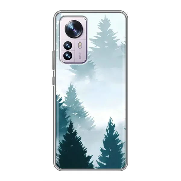 Чехол с рисунком «Горный лес» для Xiaomi 12 / 12X Чехол с рисунком «Горный лес» для Xiaomi 12 / 12X
