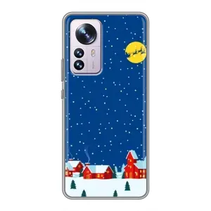 Силіконовий бампер на різдво для Xiaomi 12 / 12X (Місто в снігу)