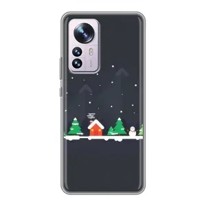 Силіконовий бампер на різдво для Xiaomi 12 / 12X (Місто зимове)
