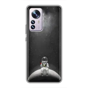 Силиконовый Чехол с принтом "Космонавты" на Xiaomi 12 / 12X (Космонавт романтик)
