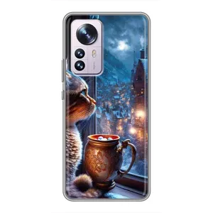 Чохли на Новий Рік Xiaomi 12 / 12X (Кіт новорічний)