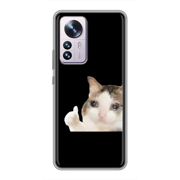 Чехол с рисунком «Кот в слезах» для Xiaomi 12 / 12X Чехол с рисунком «Кот в слезах» для Xiaomi 12 / 12X