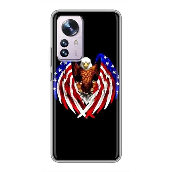 Чехол с рисунком «Крылья США» для Xiaomi 12 / 12X Чехол с рисунком «Крылья США» для Xiaomi 12 / 12X