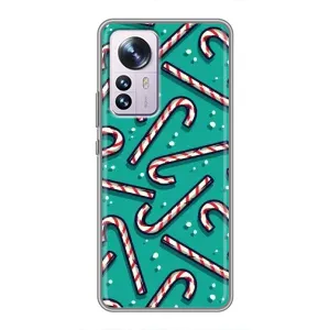 Силіконовий бампер на різдво для Xiaomi 12 / 12X (Льодяники)