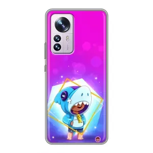 Чехол Бравл Старс для Xiaomi 12 / 12X (Леон в костюме Акулы)