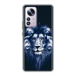 Чохол з картинкою на Xiaomi 12 / 12X (Лев – синій)