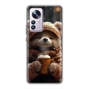 Друкований чохол 'Звірята з кавою' для Xiaomi 12 / 12X (Ведмедик з кавою)