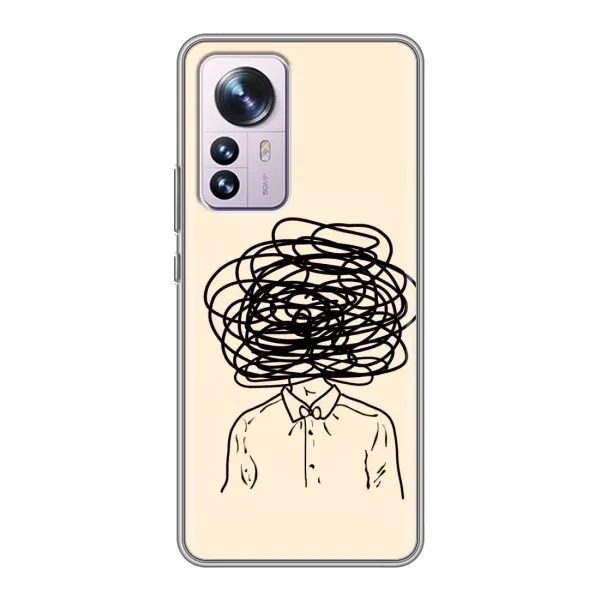 Чехол с рисунком «Мысли» для Xiaomi 12 / 12X Чехол с рисунком «Мысли» для Xiaomi 12 / 12X