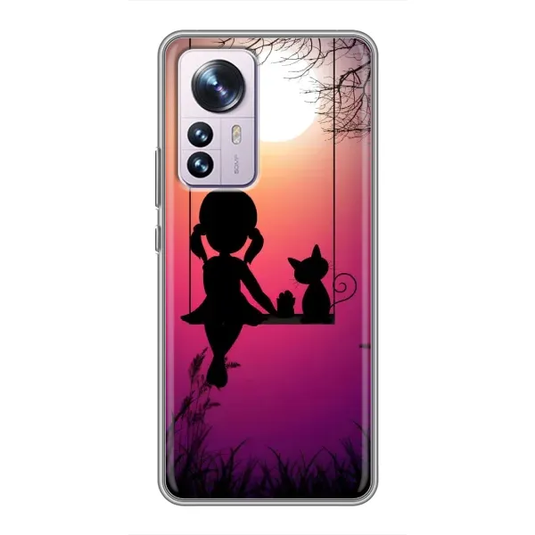 Чехол с рисунком «На качели» для Xiaomi 12 / 12X Чехол с рисунком «На качели» для Xiaomi 12 / 12X
