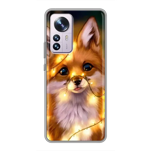 Чехол с рисунком «Новогодний лисенок» для Xiaomi 12 / 12X Чехол с рисунком «Новогодний лисенок» для Xiaomi 12 / 12X