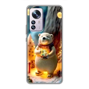 Чохли на Новий Рік Xiaomi 12 / 12X (Новорічний ведмедик)
