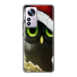 Чехлы с принтом СОВЫ для Xiaomi 12 / 12X (Новогодняя Сова)