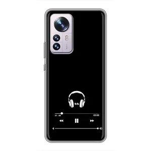 Чехол с картинками на черном фоне для Xiaomi 12 / 12X (Плеер)