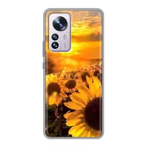 Чехол с Цветами для Xiaomi 12 / 12X (поле подсолнухов)