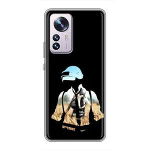 Силиконовый чехол с картинкой "Герой Pubg" на Xiaomi 12 / 12X (Пубг мен)