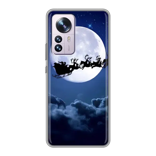 Чехол с рисунком «Санта - луна» для Xiaomi 12 / 12X