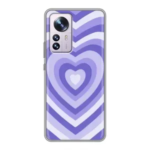 Чохли з тематикою "Маленькі Сердчеки" на Xiaomi 12 / 12X (Серце фіолет)