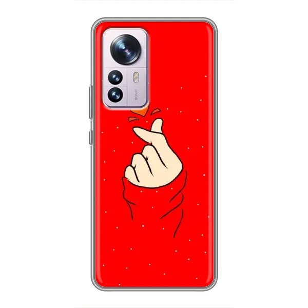 Чехол с рисунком «Сердце на красном» для Xiaomi 12 / 12X Чехол с рисунком «Сердце на красном» для Xiaomi 12 / 12X
