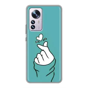Чохол (Знак сердечка) для Xiaomi 12 / 12X (Сердечко на бірюзовому)