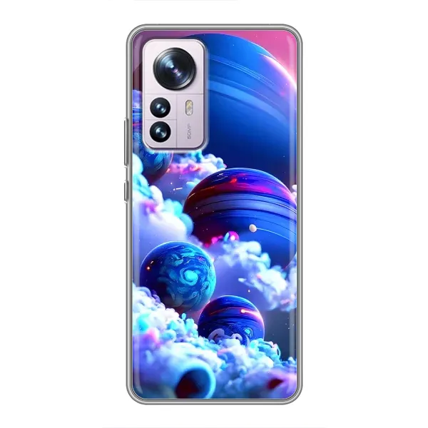Чехол с рисунком «Синие планеты» для Xiaomi 12 / 12X Чехол с рисунком «Синие планеты» для Xiaomi 12 / 12X