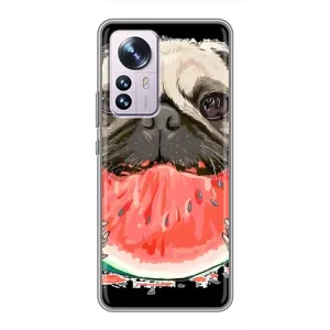 Чохол (ТПУ) Милі песики для Xiaomi 12 / 12X (Смішний Мопс)