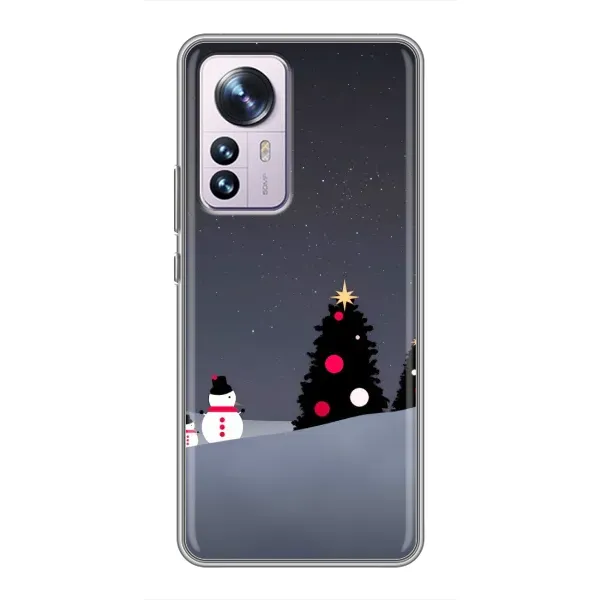Чехол с рисунком «Снеговички» для Xiaomi 12 / 12X Чехол с рисунком «Снеговички» для Xiaomi 12 / 12X