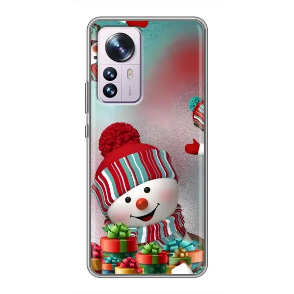 Чехол с рисунком «Снеговик в шапке» для Xiaomi 12 / 12X Чехол с рисунком «Снеговик в шапке» для Xiaomi 12 / 12X